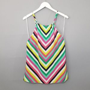 Crown & Ivy Multicolor High Neck Loose Tank Top XS